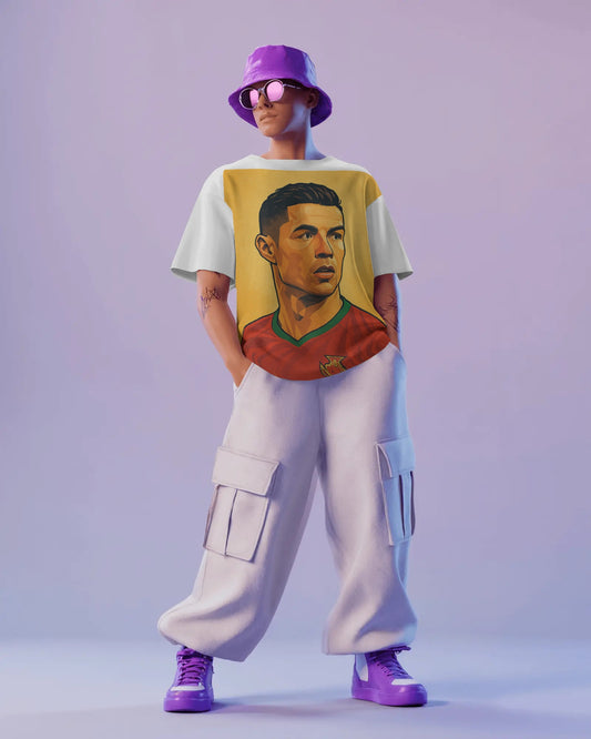 ⚽️ CR7 Street Icon: Cristiano Ronaldo Graphic T-Shirt Mockup ⚽️