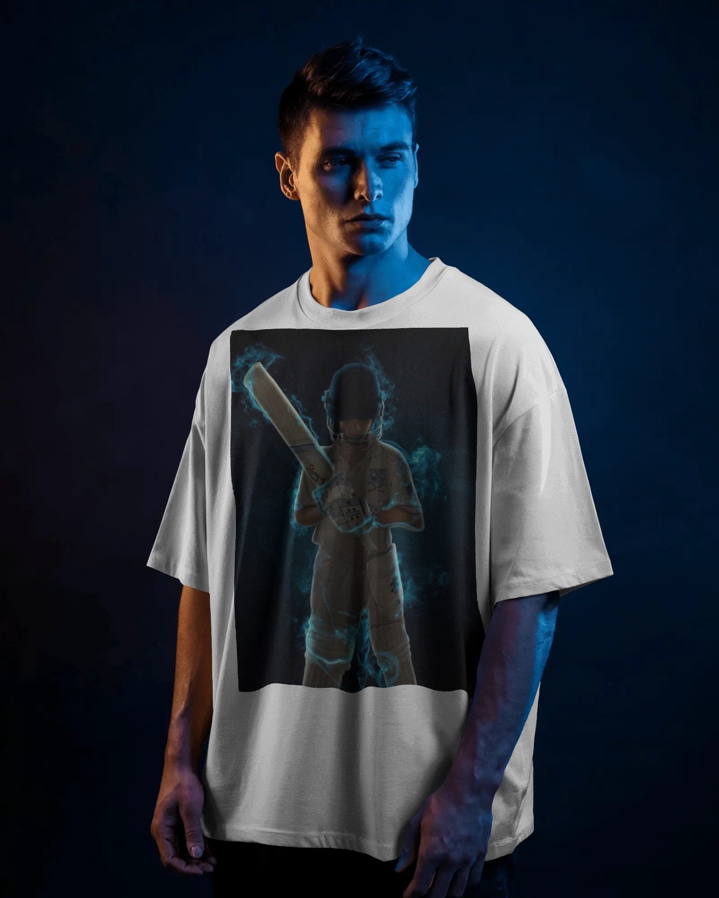 Neon Cricket Warrior T-Shirt Mockup