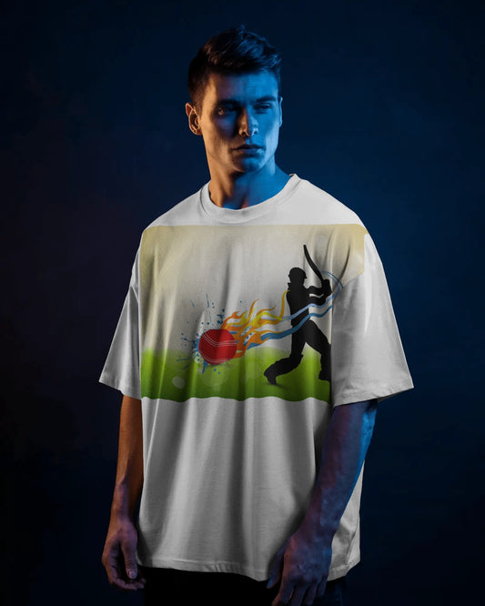 Cricket Fire Shot: Loose-Fit T-Shirt Mockup